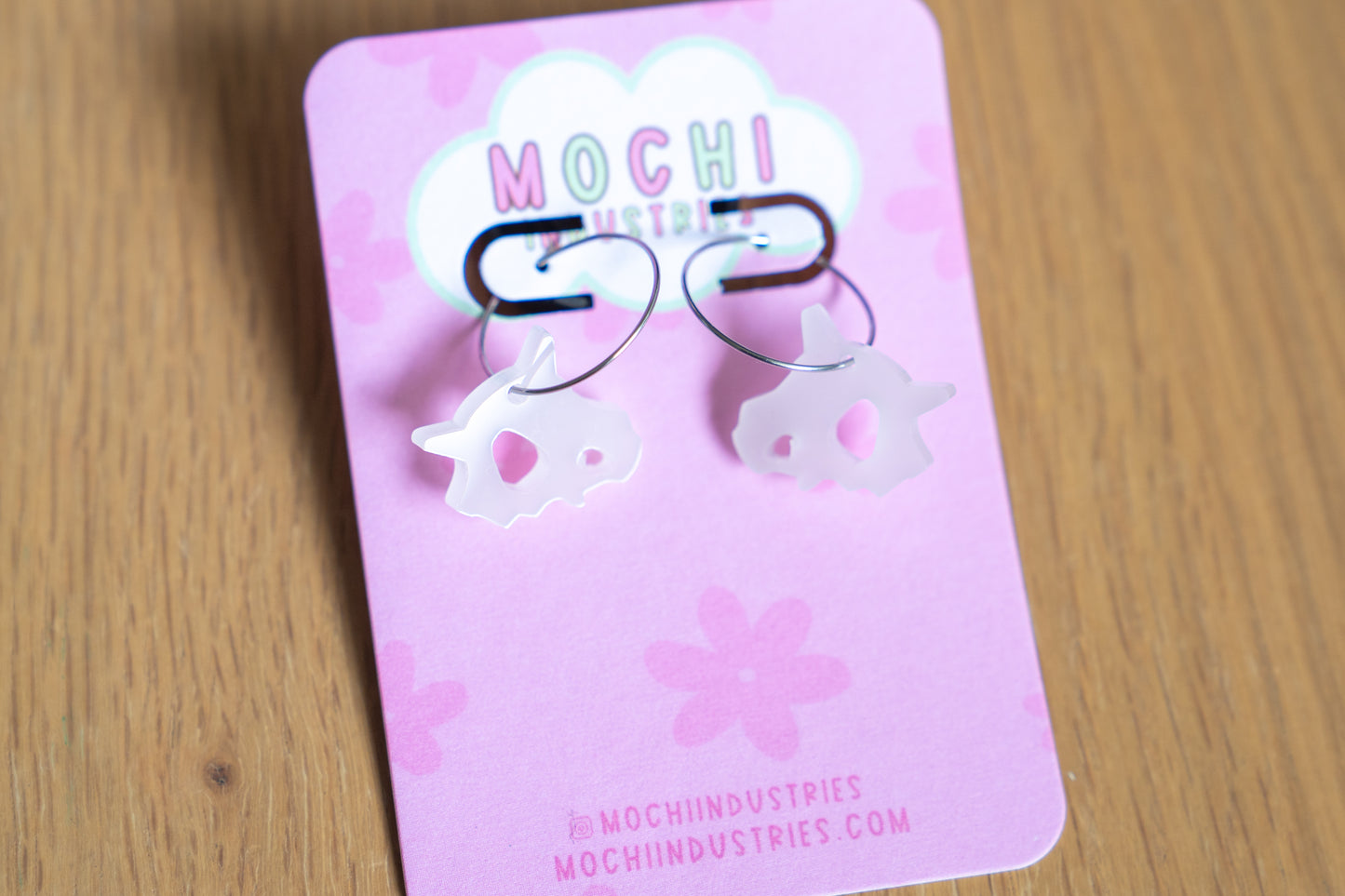Glow in the dark Bone Skull Earrings