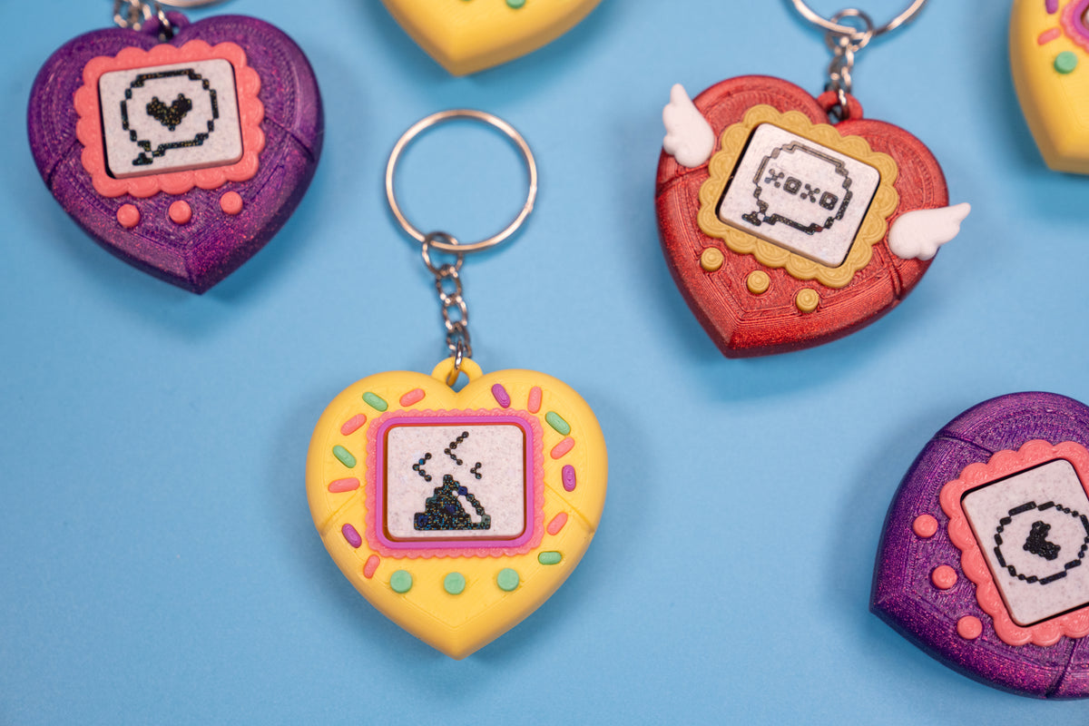 Mystery Heart Clicker Keychain