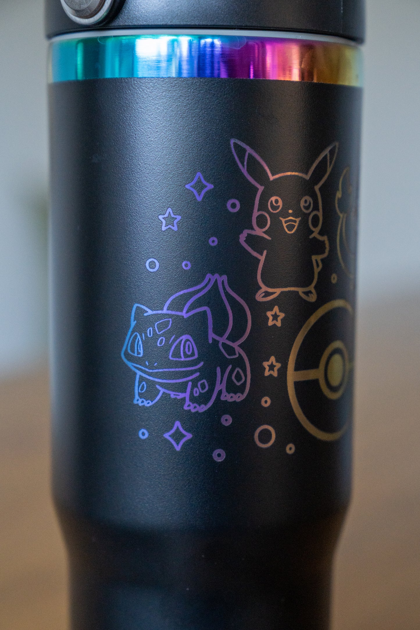 Cute Pocket Monster Insulated Water Bottle-Flip Top 30oz