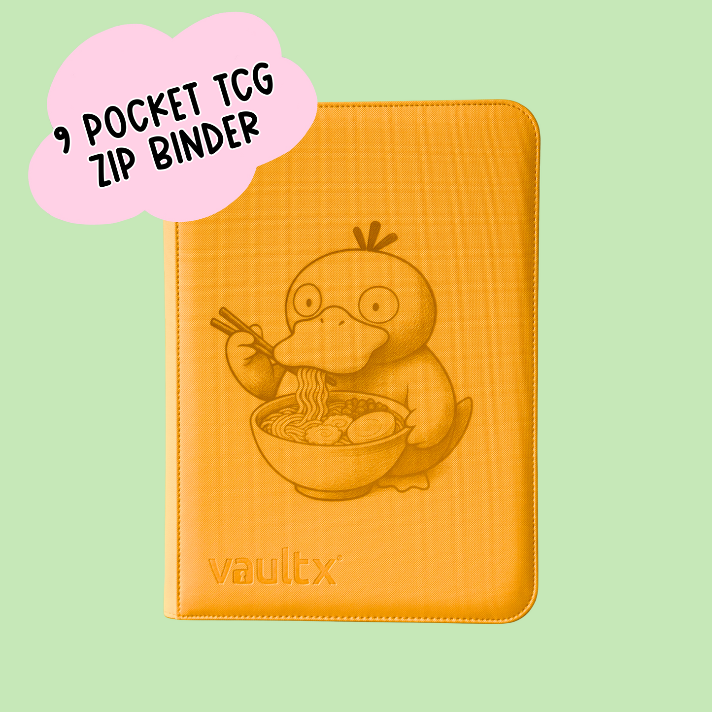 Yellow Duck 9-Pocket Trading Card Binder – Cute Yellow Duck Design, trading card binder, vaultx binder