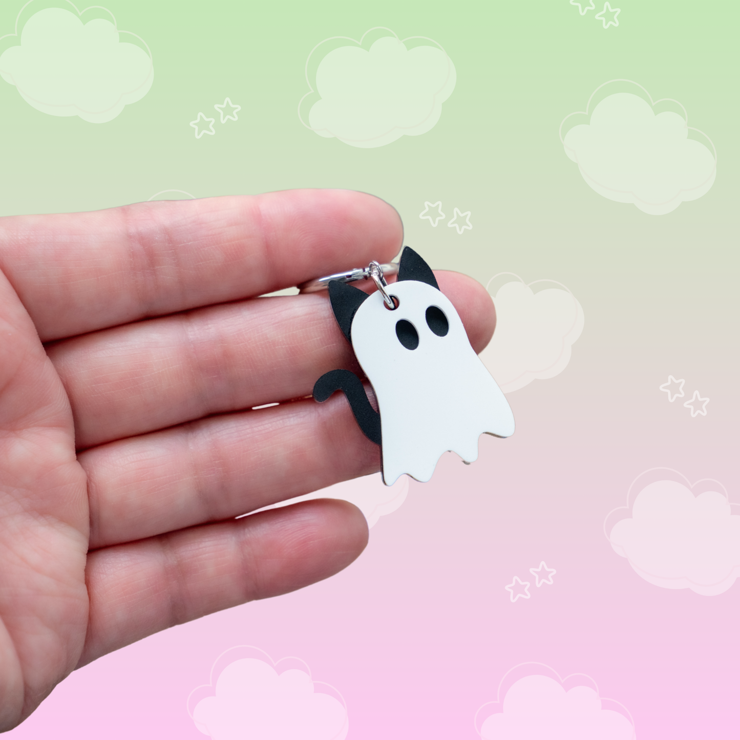 Ghost Kitty Earrings