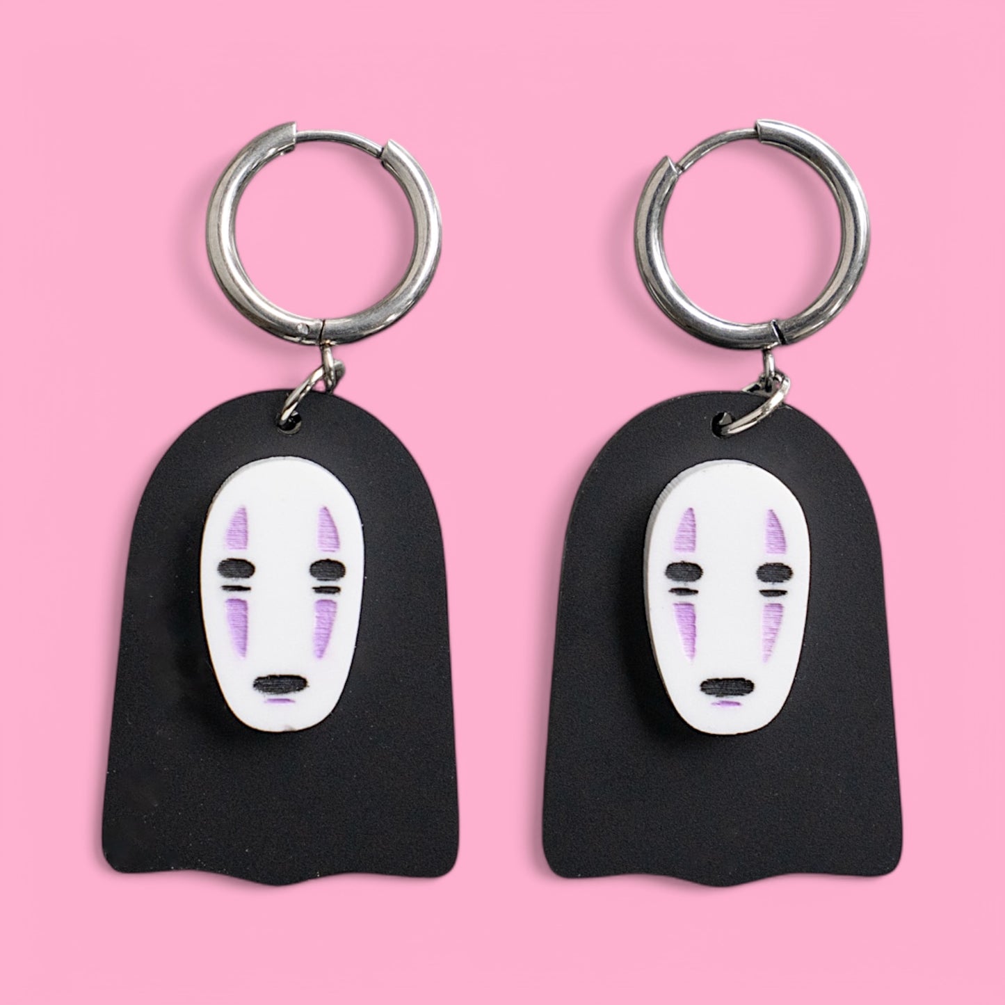 Anime-Inspired Spirit Earrings – Handmade Acrylic Jewelry