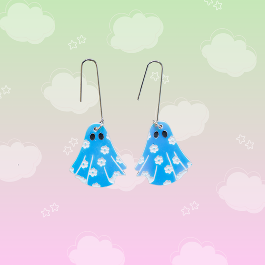 Iridescent Ghost Earrings