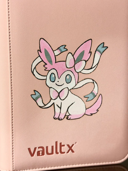 Pink 4-Pocket Trading Card Binder, trading card binder, vaultx binder