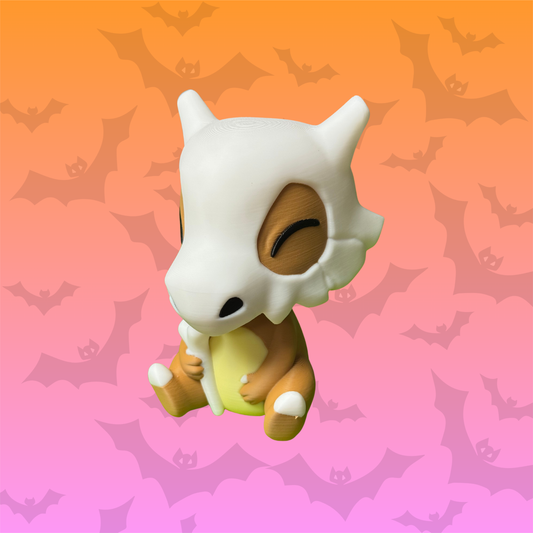 3D Printed Bone Helmet Figurine | Kawaii Collectible