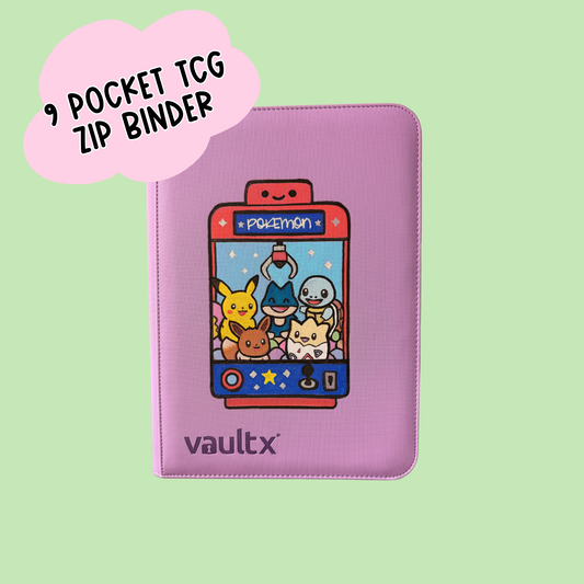 Hand Painted Kawaii Trading Card Binder | 9-Pocket Trading Card Binder