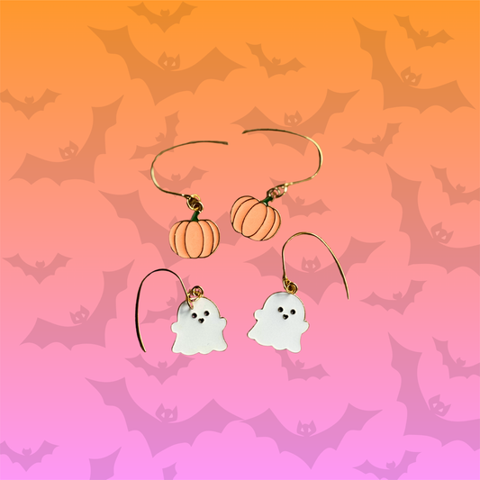 Enamel Halloween Earrings