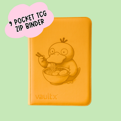 Yellow Duck 9-Pocket Trading Card Binder – Cute Yellow Duck Design, trading card binder, vaultx binder