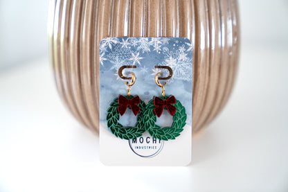 Christmas Wreath Earrings