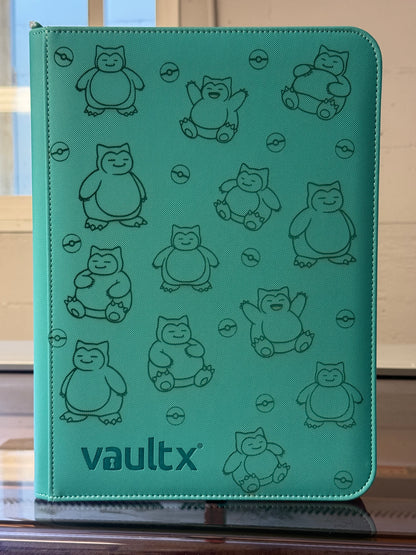 Ocean Blue Slumber King 9-Pocket Trading Card Binder – trading card binder, vaultx binder, custom trading card binder