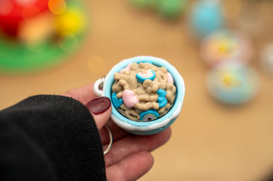 Magic Cereal Bowl Fidget Keychain