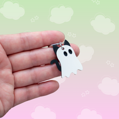 Ghost Kitty Earrings