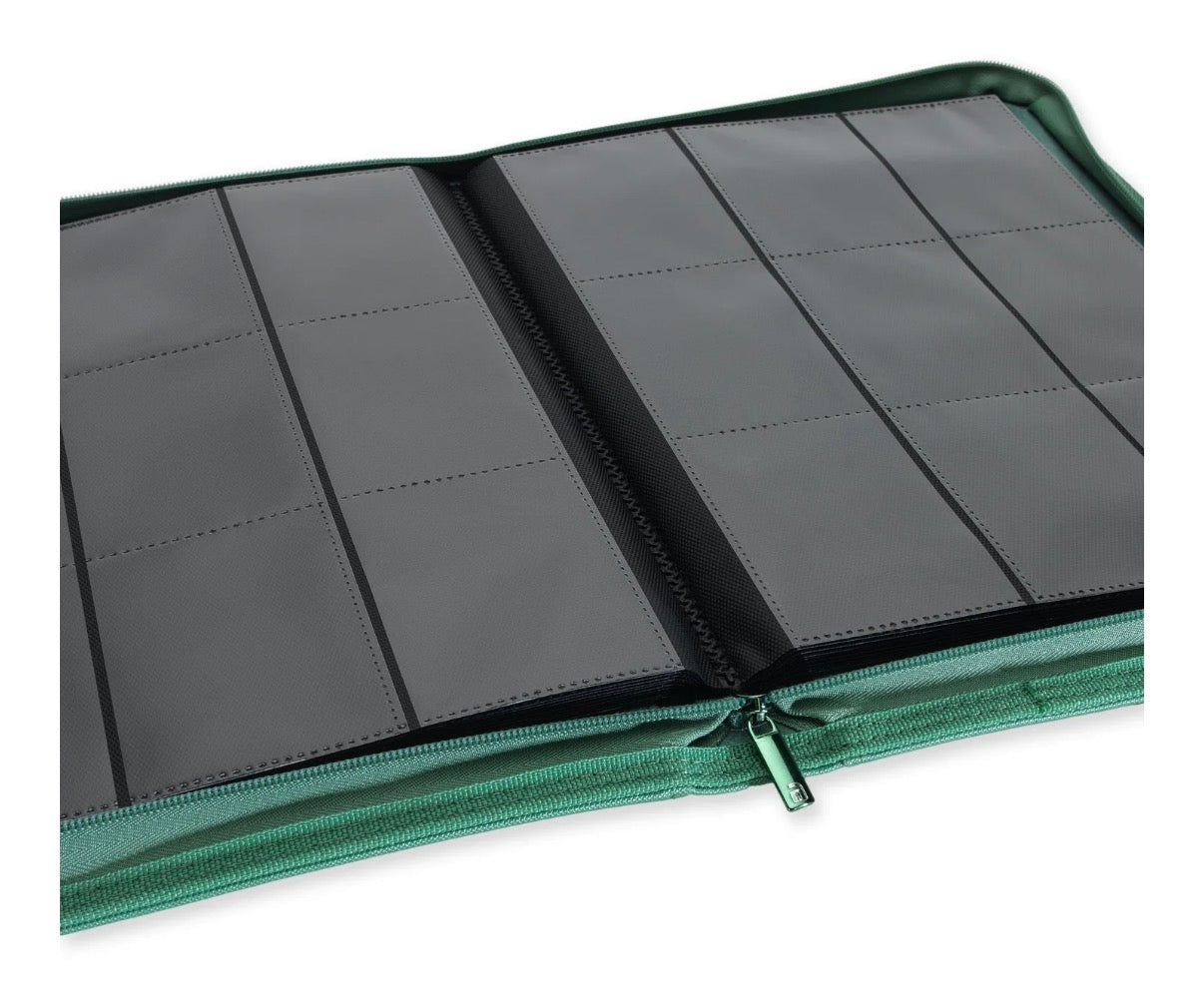 Engraved 9 Pocket Metallic Green TCG Binder