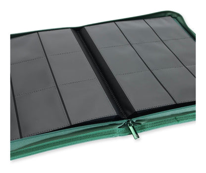 Engraved 9 Pocket Metallic Green TCG Binder
