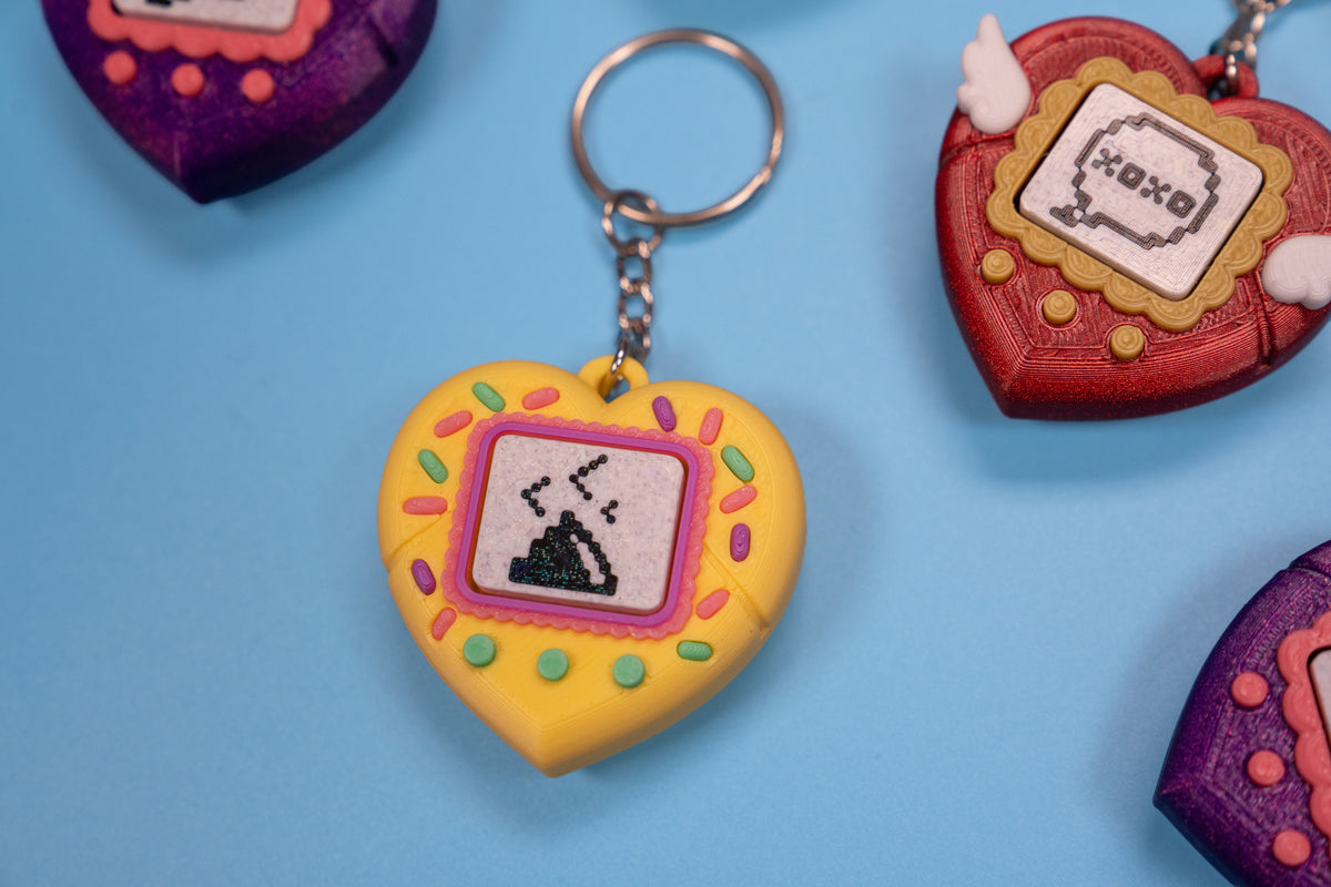 Mystery Heart Clicker Keychain