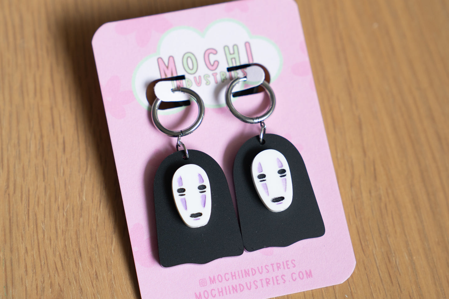 Anime-Inspired Spirit Earrings – Handmade Acrylic Jewelry