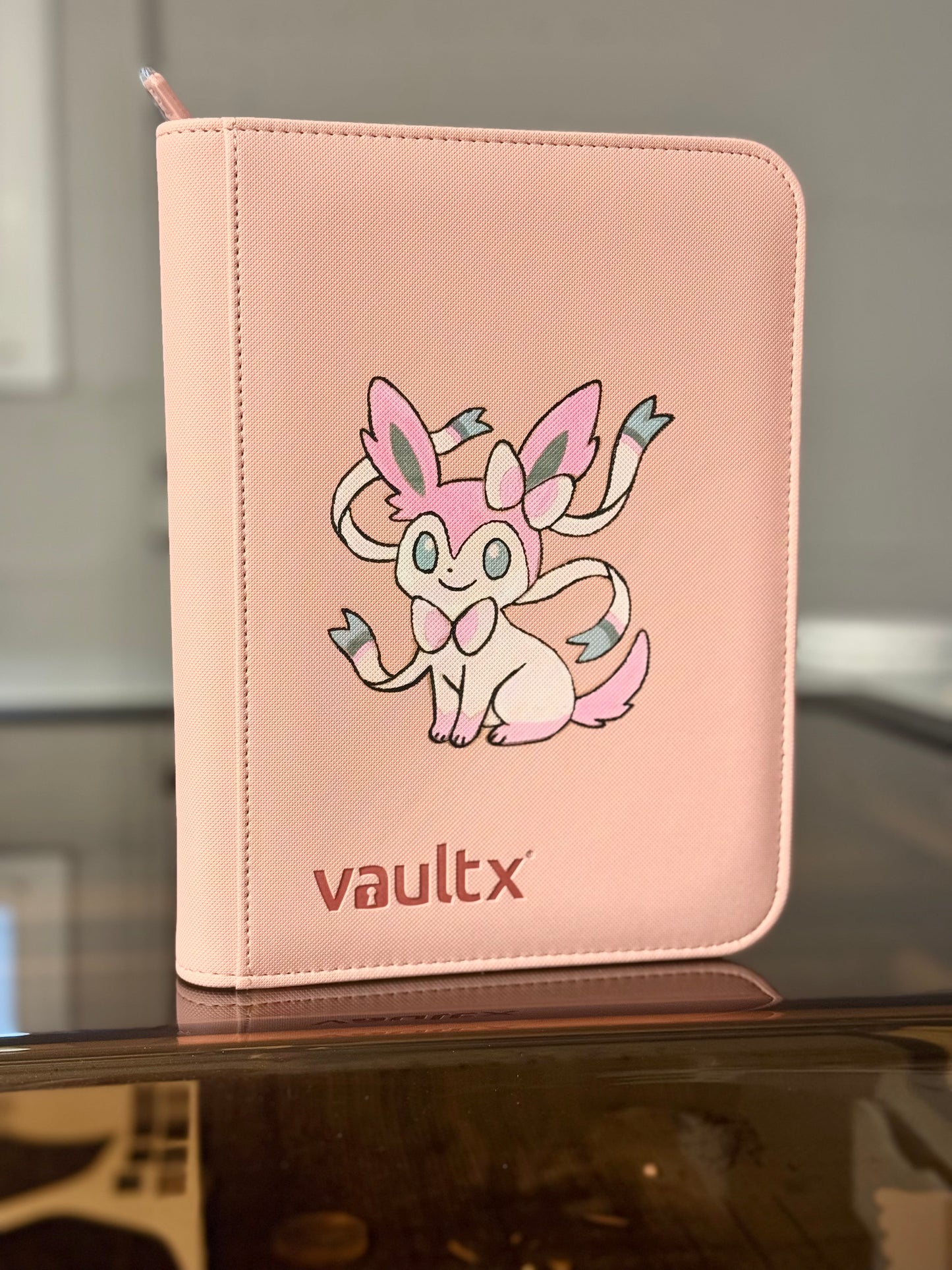 Pink 4-Pocket Trading Card Binder, trading card binder, vaultx binder
