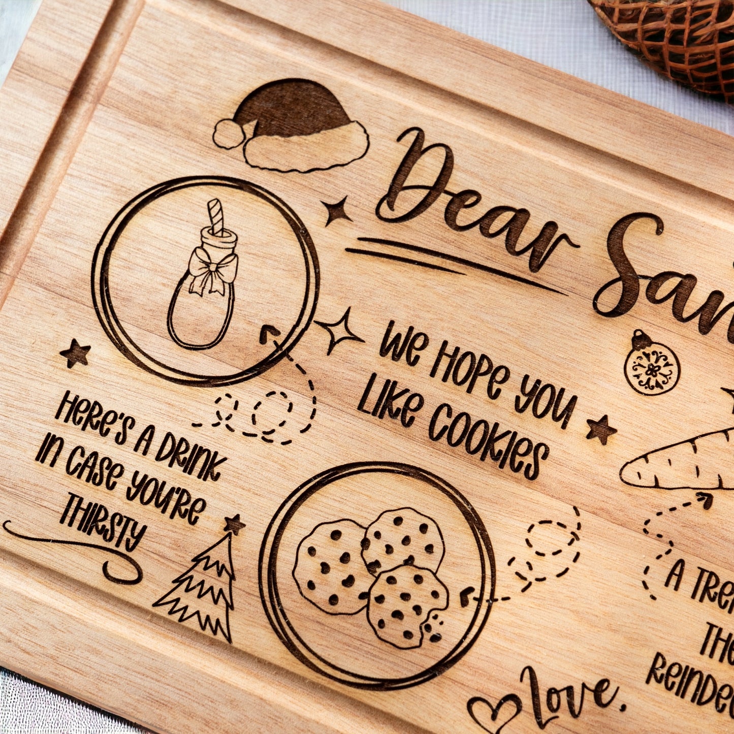 Personalized Santa Cookie Tray