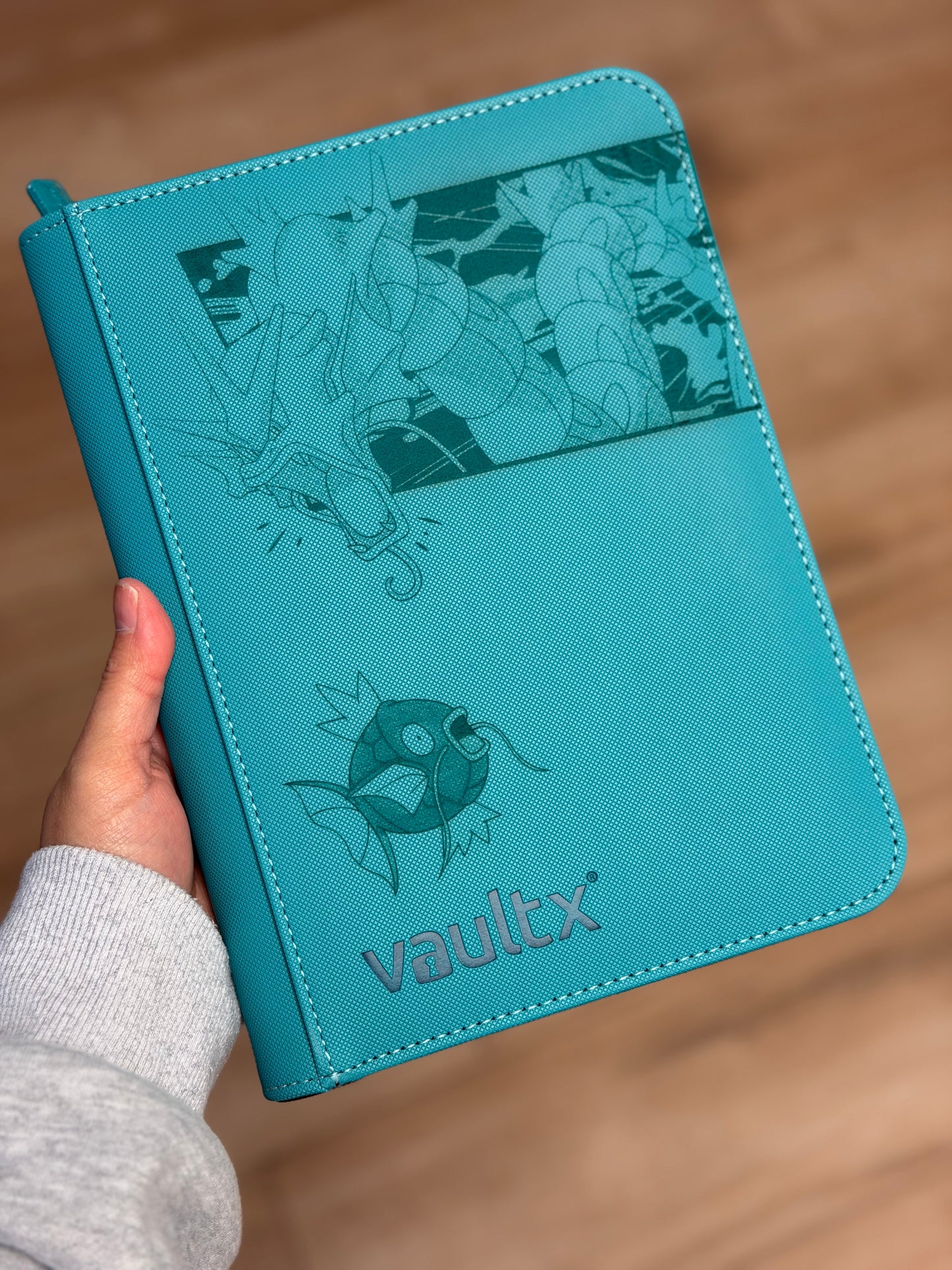 4 Pocket Engraved Blue TCG Binder