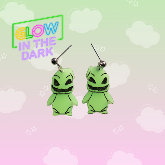 Glow In The Dark Spooky Sack Earrings