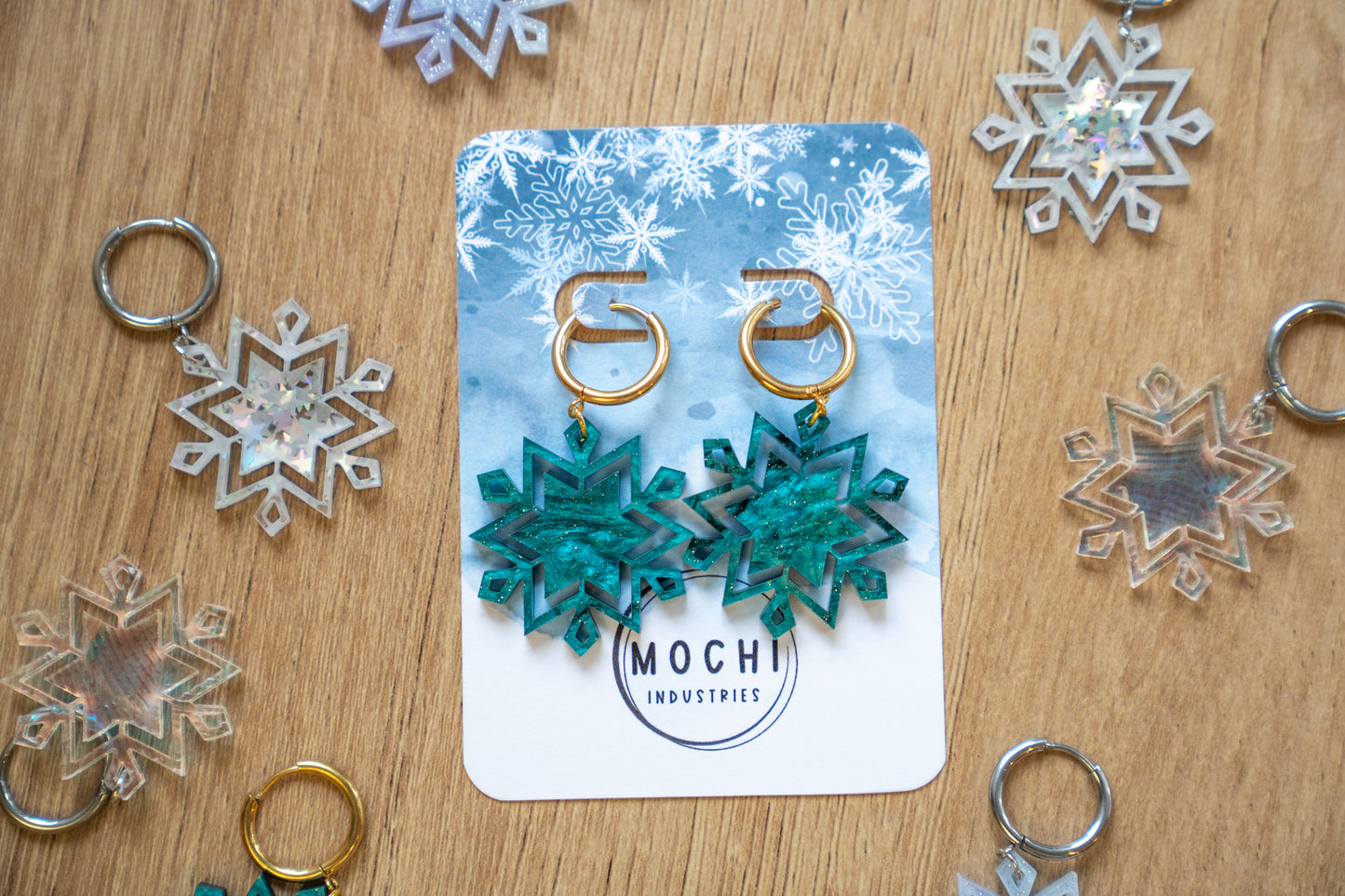Snowflake Dangle Earrings