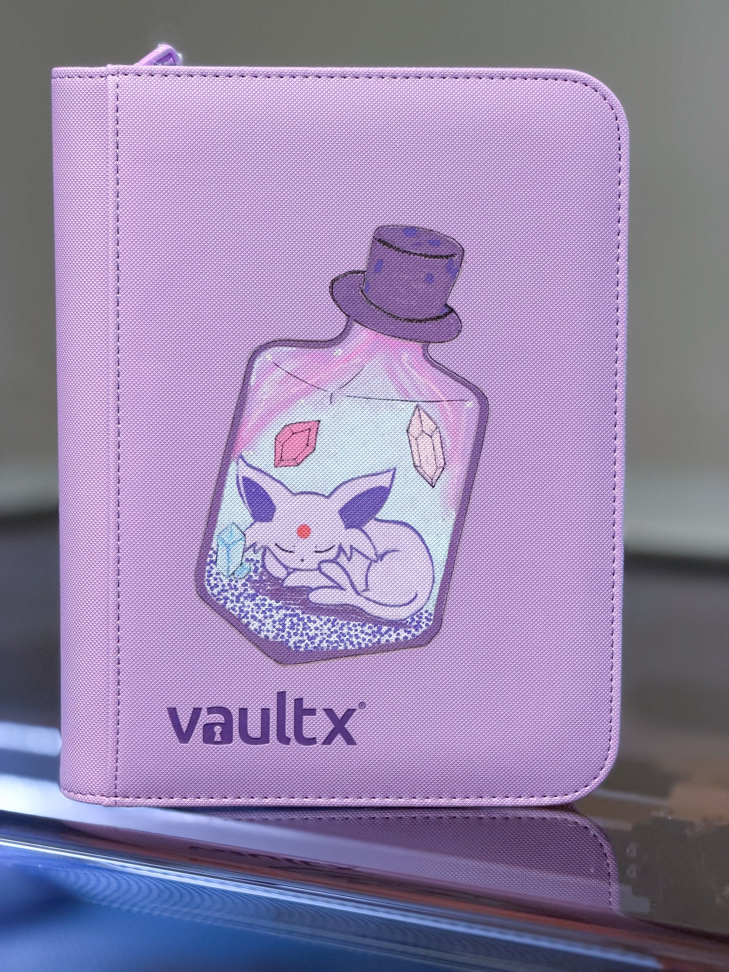 Hand Painted 4 Pocket Pastel Purple TCG Binder