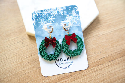 Christmas Wreath Earrings