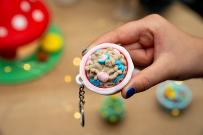Magic Cereal Bowl Fidget Keychain