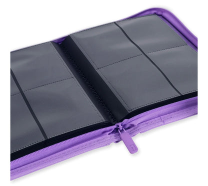 Hand Painted 4 Pocket Pastel Purple TCG Binder