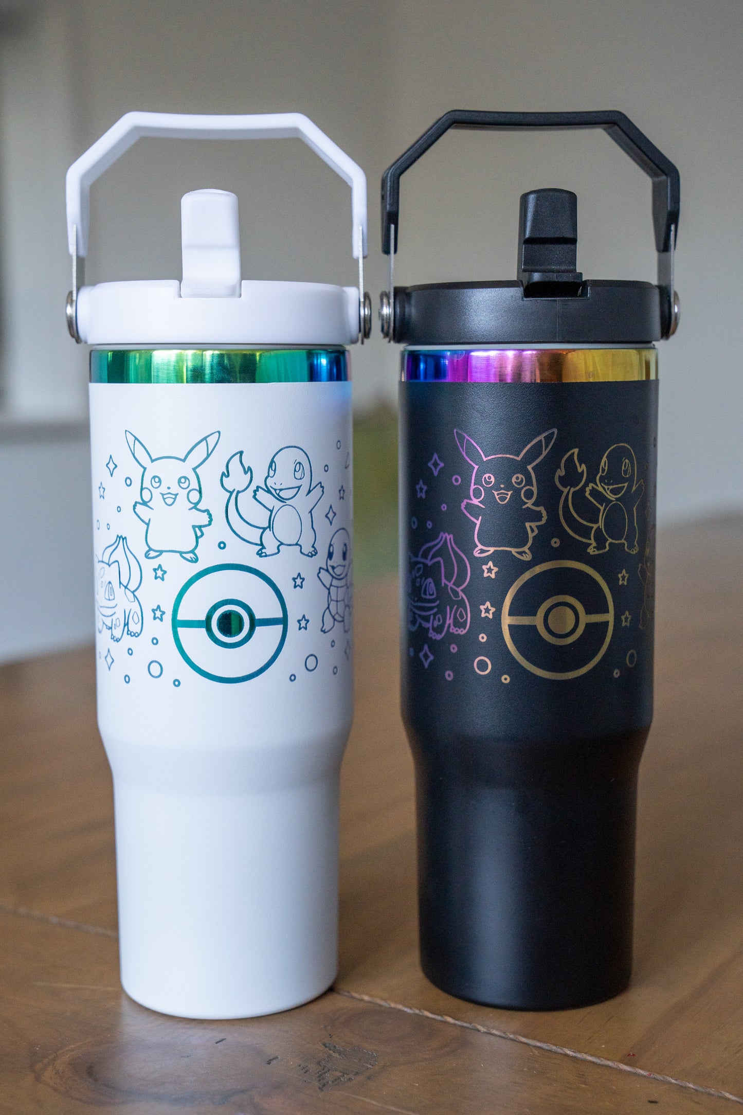 Cute Pocket Monster Insulated Water Bottle-Flip Top 30oz