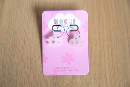 Glow in the dark Bone Skull Earrings