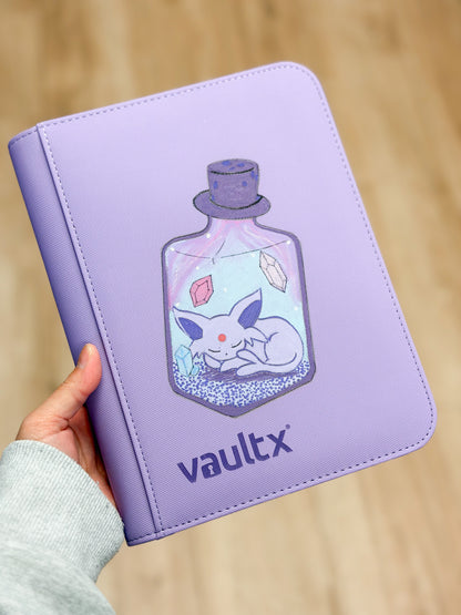 Hand Painted 4 Pocket Pastel Purple TCG Binder