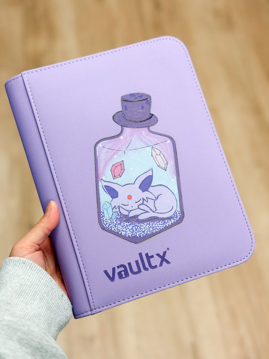 Hand Painted 4 Pocket Pastel Purple TCG Binder