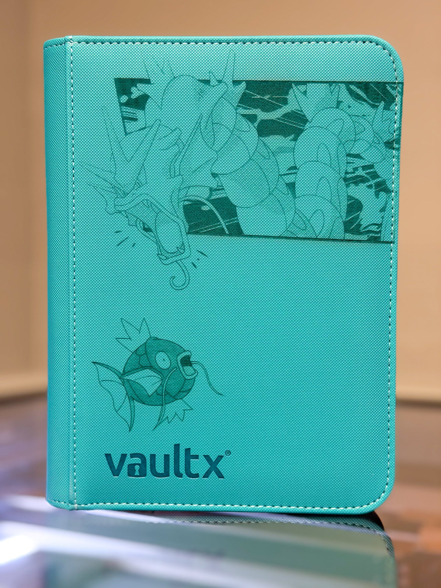 4 Pocket Engraved Blue TCG Binder