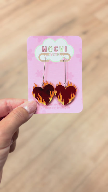Burning Hearts Earrings