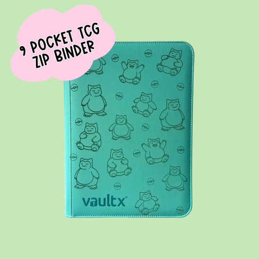 Ocean Blue Slumber King 9-Pocket Trading Card Binder – trading card binder, vaultx binder, custom trading card binder